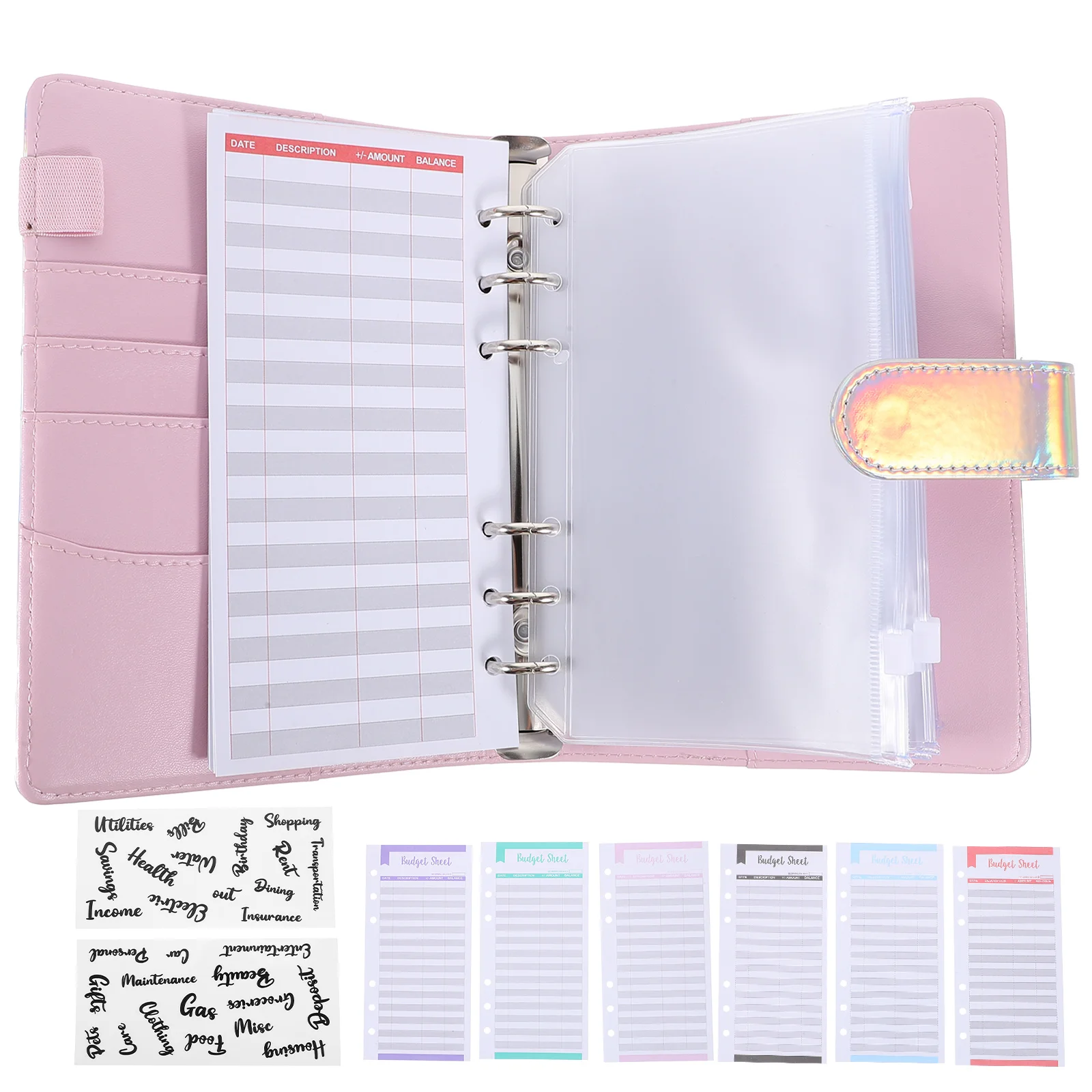 

1 Set Budget Binder Removable Budget Notepad Loose-leaf Budget Binder with Accessories( )