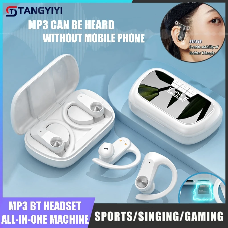 

Беспроводные Bluetooth-наушники с микрофоном и длительным сроком службы батареи, подвесные наушники, Hi-Fi спортивные Игровые наушники с поддержк...
