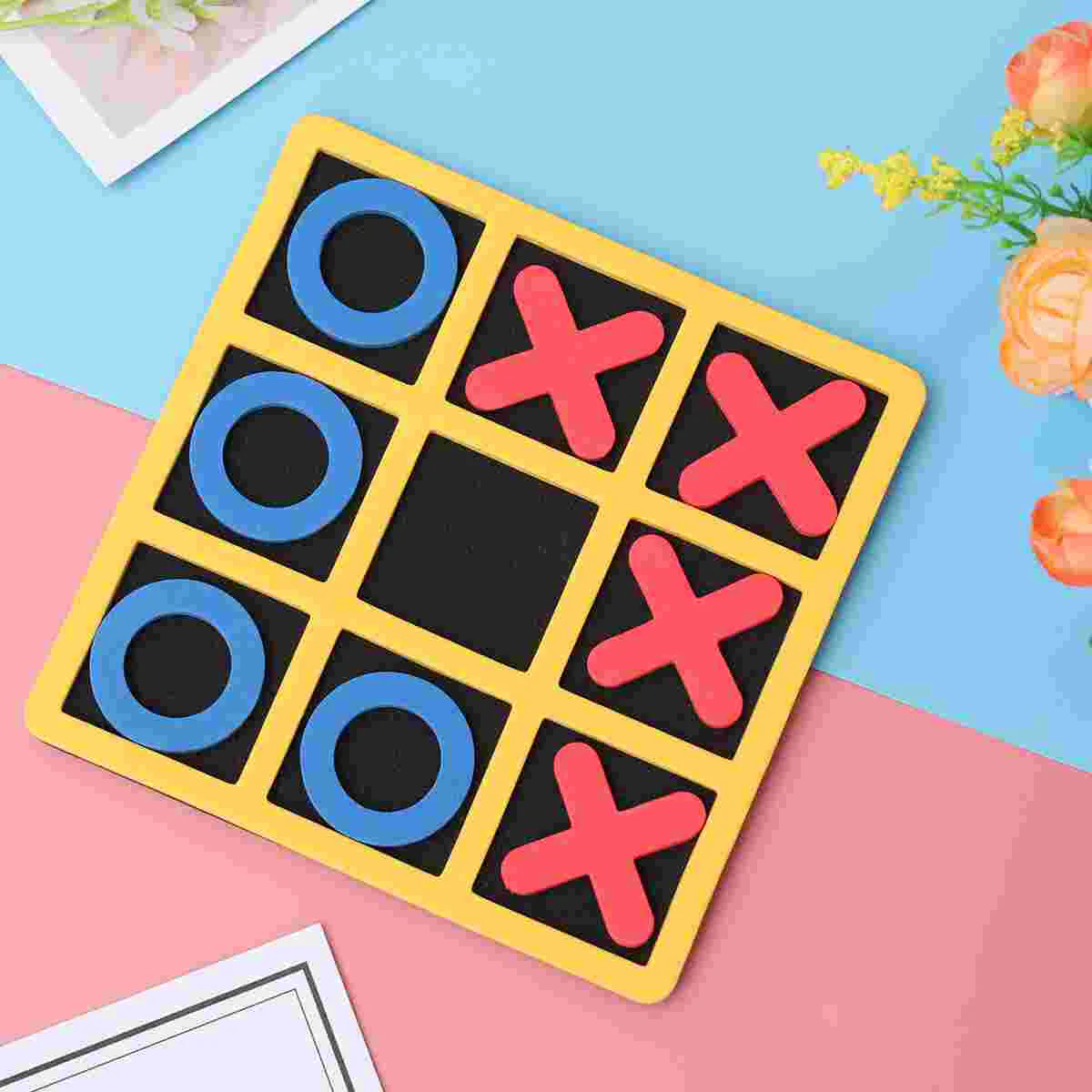 

3 Kids Games Lightweight Puzzle Board Game OX Educational for Toddlers Teens Kids