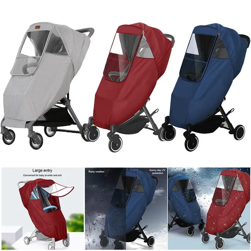 

Baby Trolley Rain Cover Child Stroller Windshield Umbrella Stroller Weather Shield Warm Cover Stroller Raincoat Weather Shield