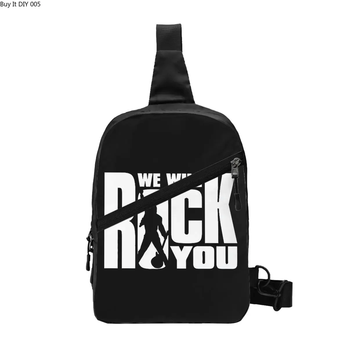 

Casual Rock Band Freddie Mercury Crossbody Sling Backpack Men British Singer Shoulder Chest Bags for Camping Biking