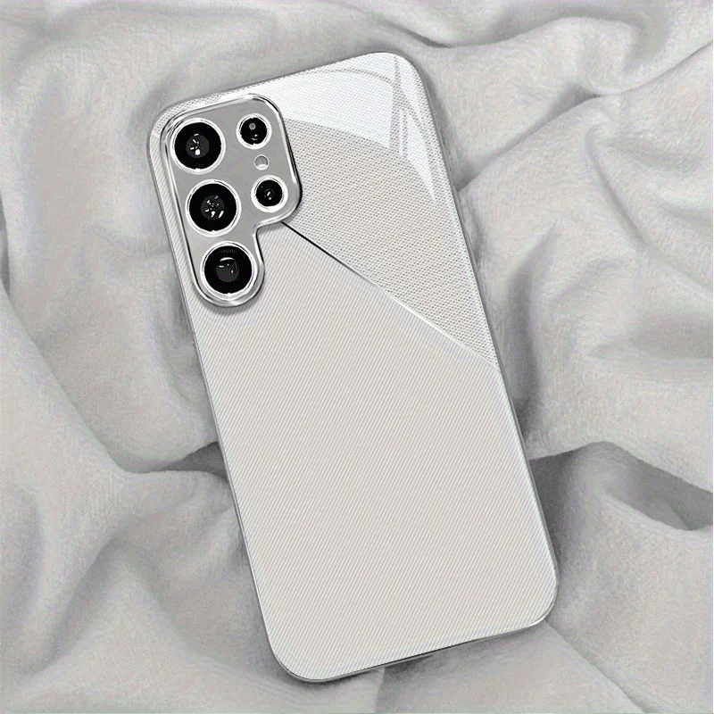 Фото Минималистичный чехол для телефона с текстурным узором для Galaxy S25 Ultra, S25 Plus, S25, S24 Ultra, S24 FE, S24, S23 Ultra, S23 №3