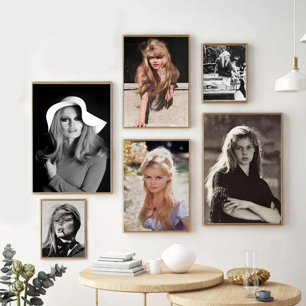Brigitte Bardot Whitepaper Poster HD Quality Wall Art Painting Study Room Decor