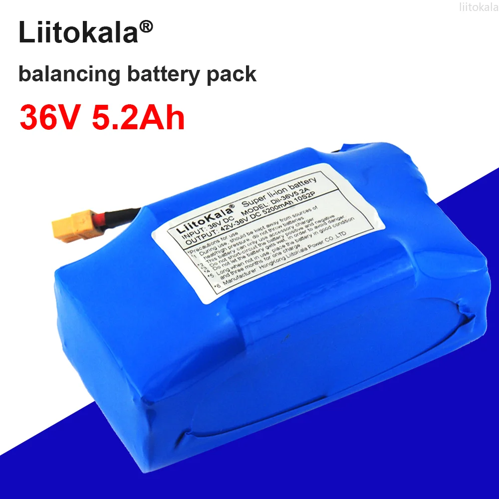

36V 5200mAh Superior lithium Rechargeable Battery Pack for Electric Self-balancing Hoverboard Unicycle Built-in BMS 18650