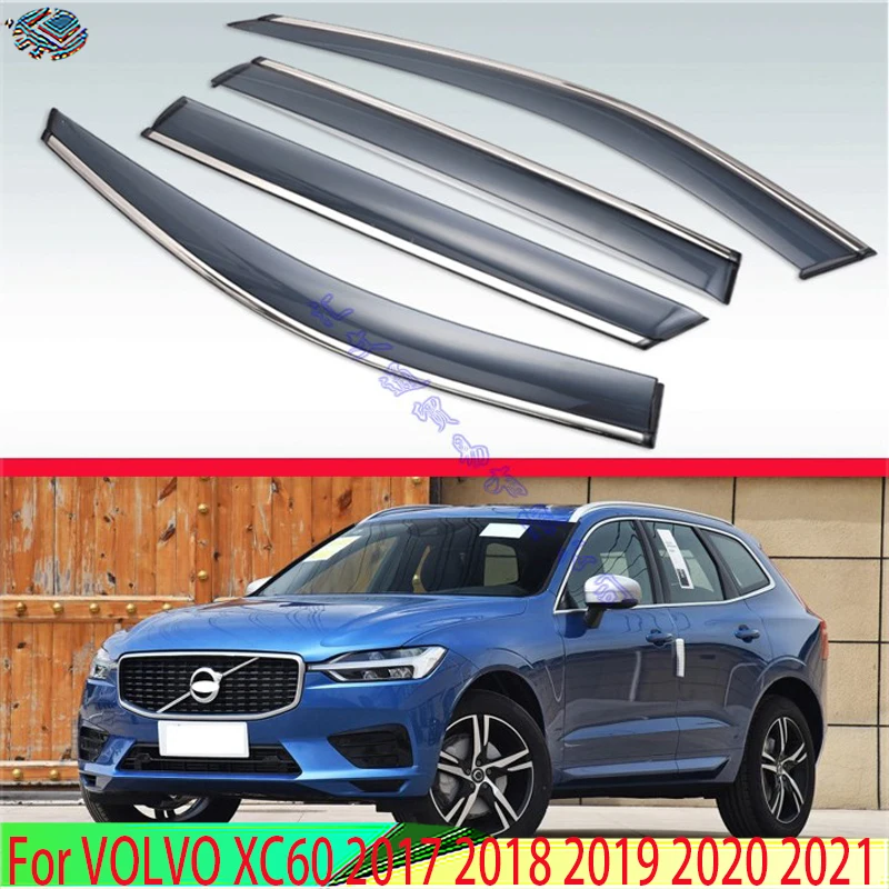 

4 шт., пластиковый Наружный козырек для VOLVO XC60 2017 2018 2019 2020 2021