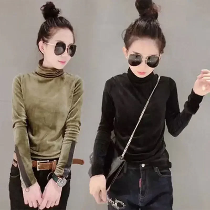 Европейские станции Осень-зима теплый бархатный воротник с высоким воротником