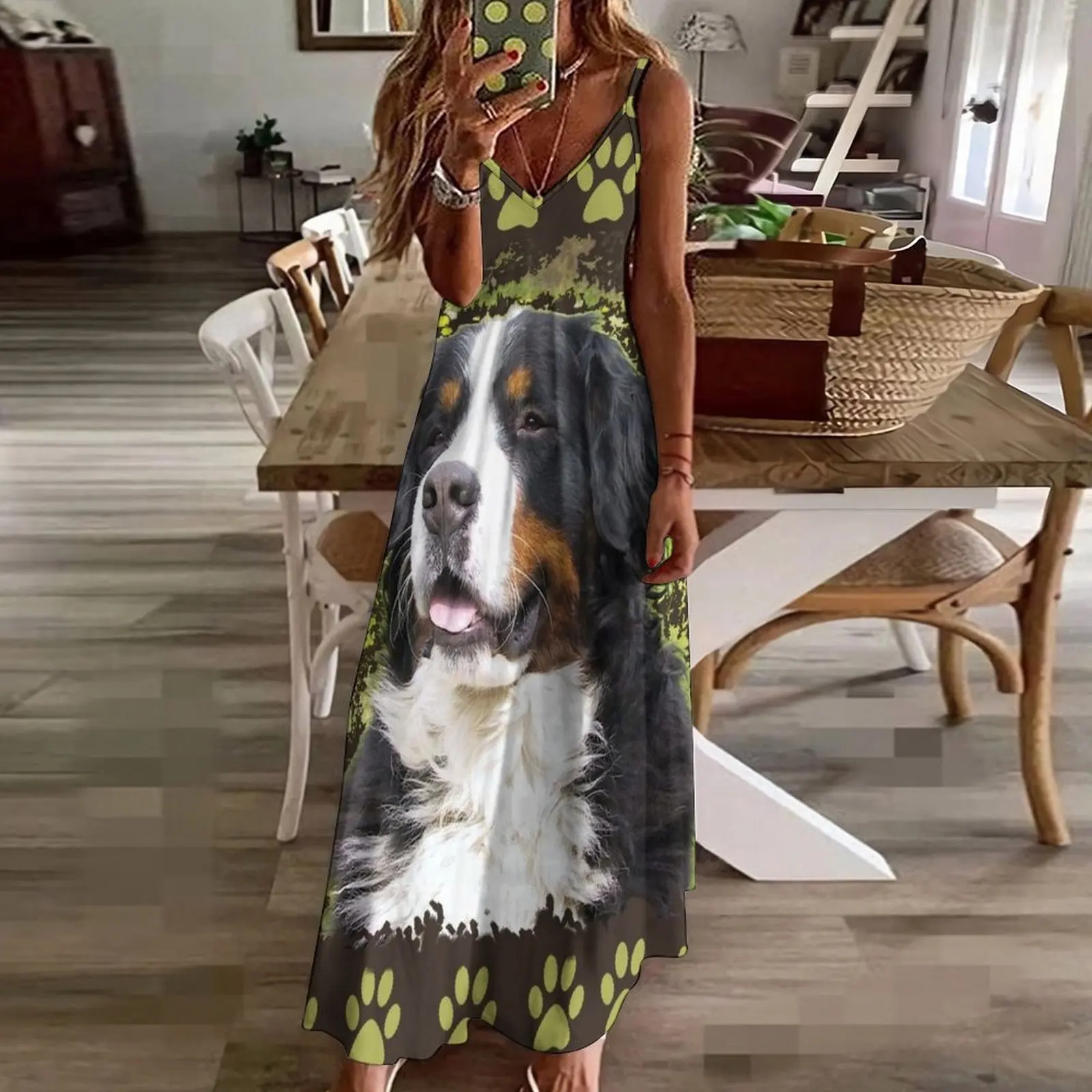 Платье без рукавов с бернским зенненхунд элегантные платья летнее женское