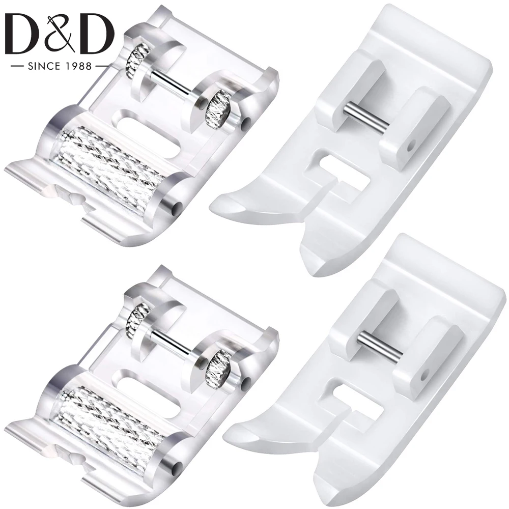 

2/4 шт., прижимные лапки для швейной машины 1/4 дюйма