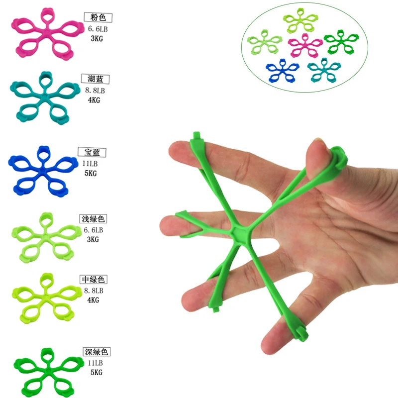 

New Hand Gripper Silicone Finger Expander Exercise Hand Grip Wrist Strength Trainer Finger Exerciser Resistance Bands Fitness