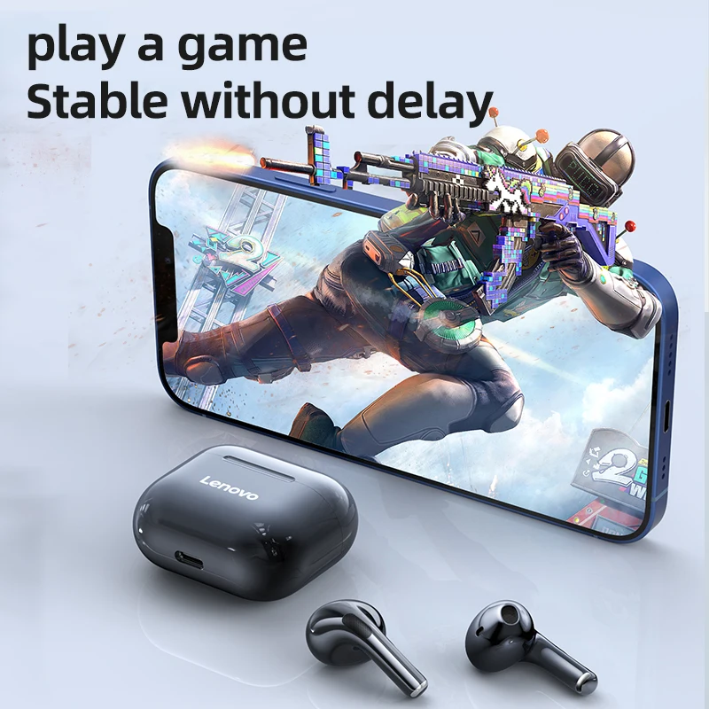 Najtaniej Oryginalny Lenovo LP40 Case Bezprzewodowe Słuchawki Dual Stereo Bluetooth 5.0 Redukcja Szumów Bass Długi Tryb Gotowości 230mAH Sterowanie Dotykowe