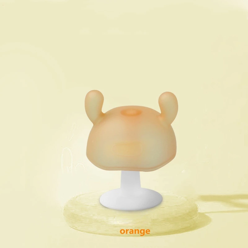 

Baby Silicone Teethers Mushroom Shape Teething Stick Chew Dental Care For Children Infant Nursing Appease Nipple Training Gadget