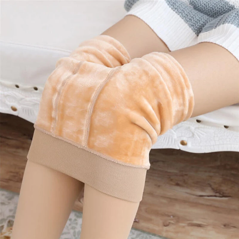 

Winter Leggings For Women Warm Leggins Solid Color Velvet Leggins High Waist Stretchy Tight Trousers Casual Black Pants Skinny