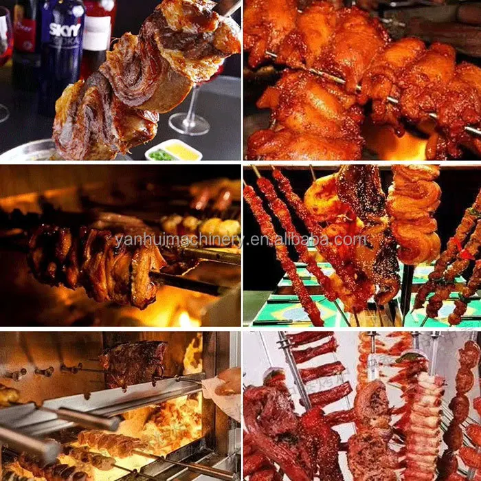 Лидер продаж машина для обжарки курицы брикет Бразильская родирования газовый