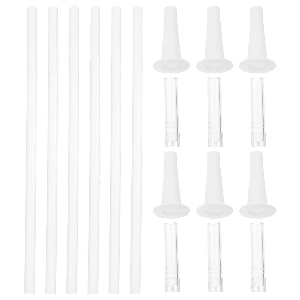 

6 Sets Pot Belly Cup Straw Washable Household Plastic DIY Water Bottle Sport Replaceable Silicone Accessories Wear-resistant