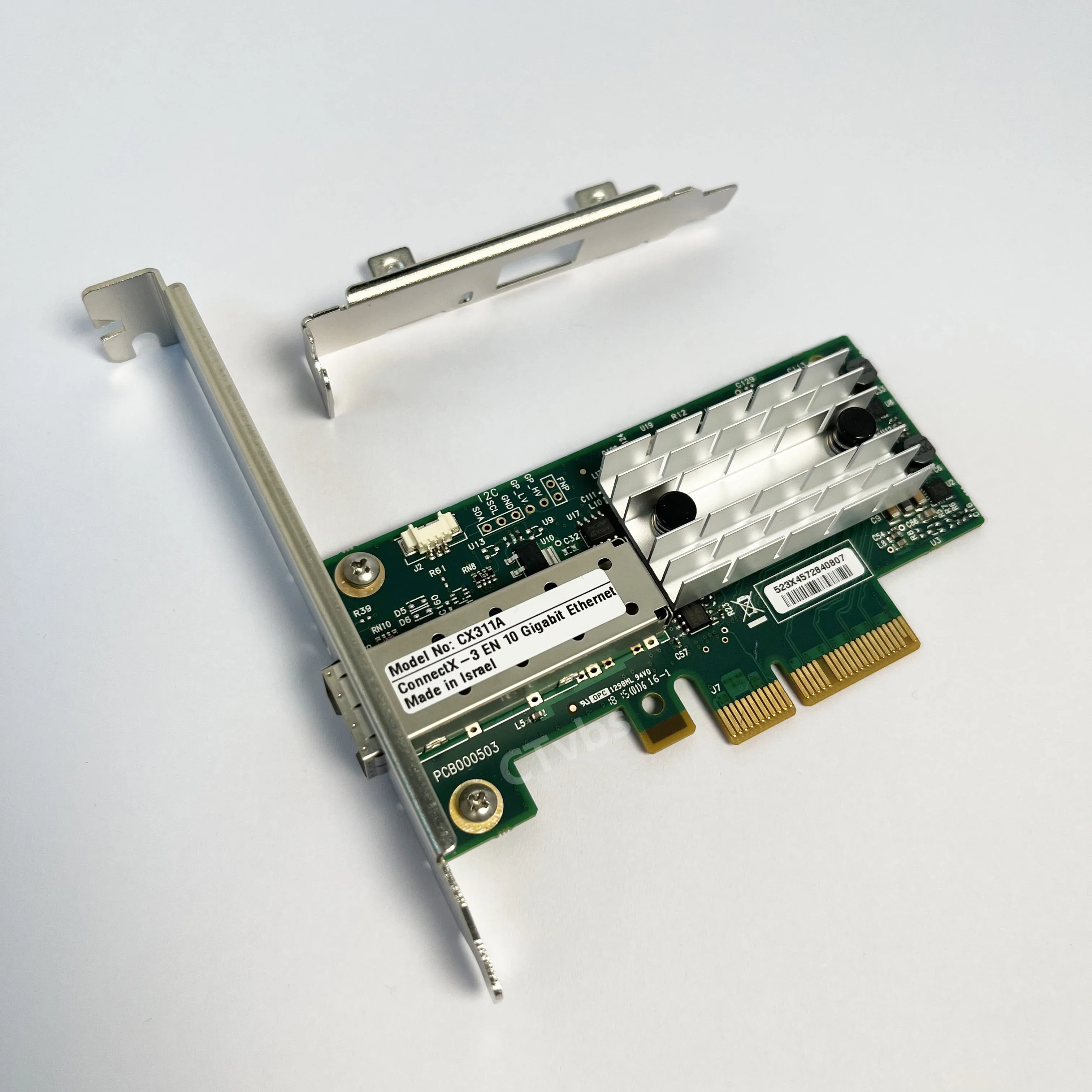 MCX311A-XCAT Mellanox ConnectX-3 EN CX311A 10G Ethernet 10GbE SFP+ PCIe NIC Adapter w/ 10G SFP SR  Fiber Optic Module