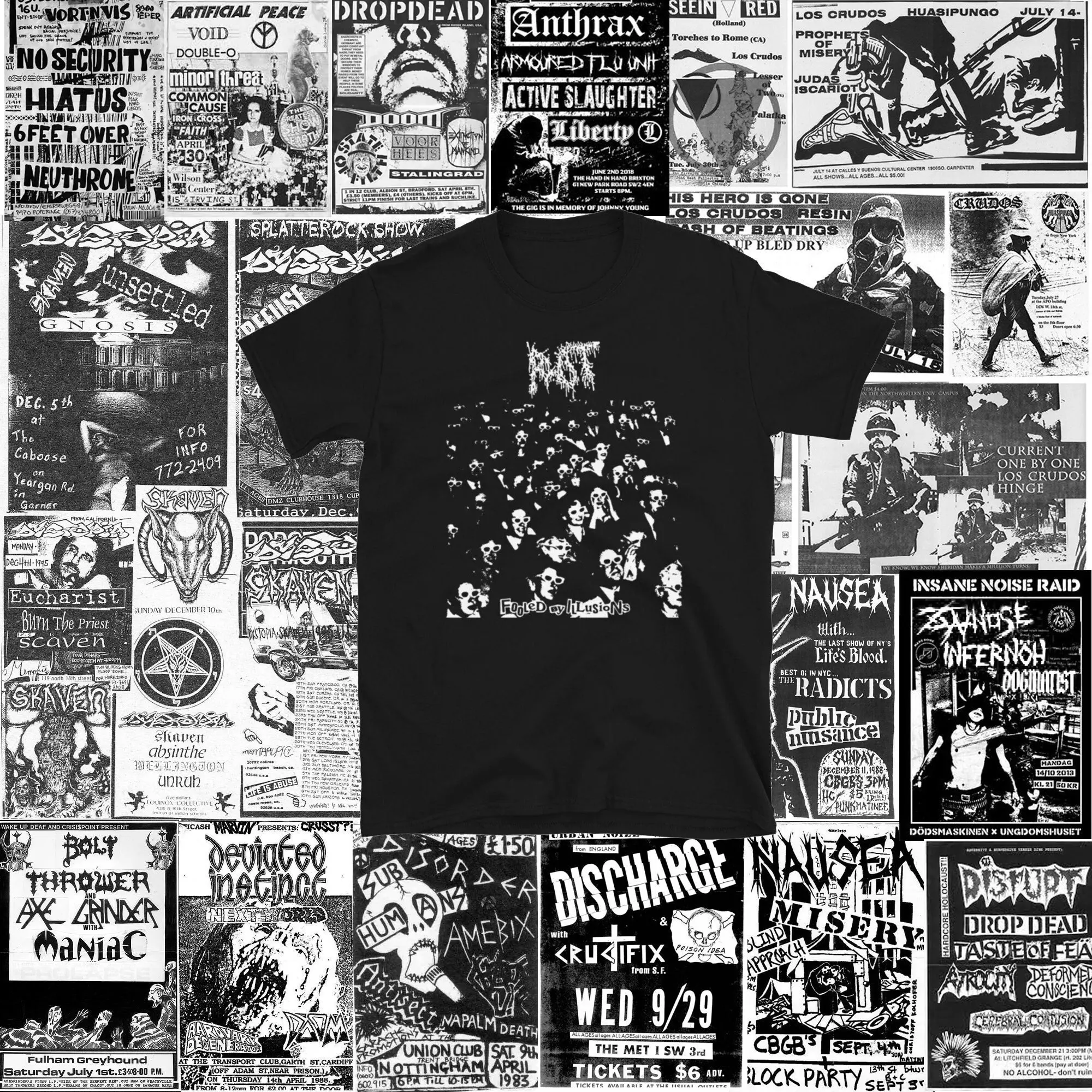 Рубашка с коротким рукавом в стиле панк