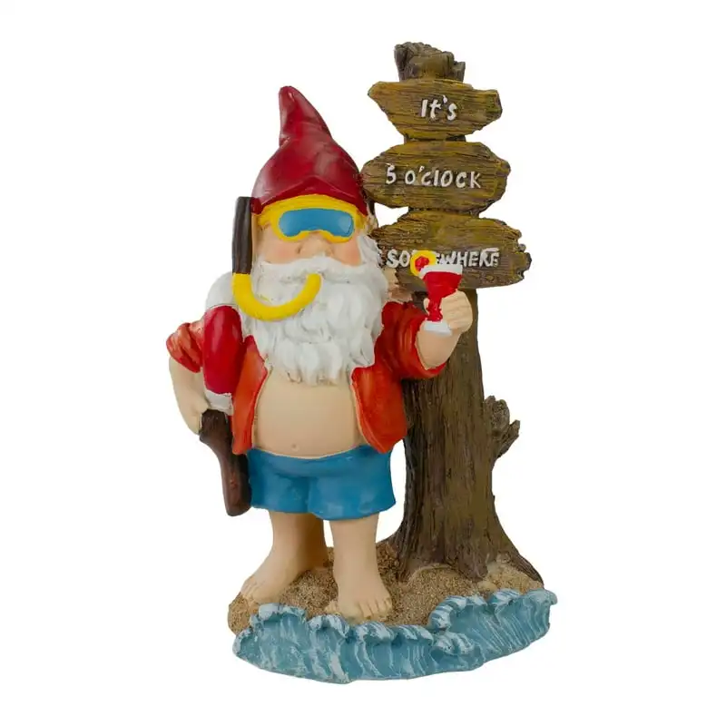 

Red and Blue Beach Gnome Outdoor Garden Statue Studio ghibili decor Skz Cabochons flatbacks Book decorations for home Sculptures