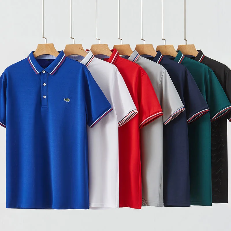 

Summer New Men's Lapel Breathable Polo Shirt Embroidered Short Sleeve Casual Business Fashion Slim Fit Polo Shirt for Men S-5XL