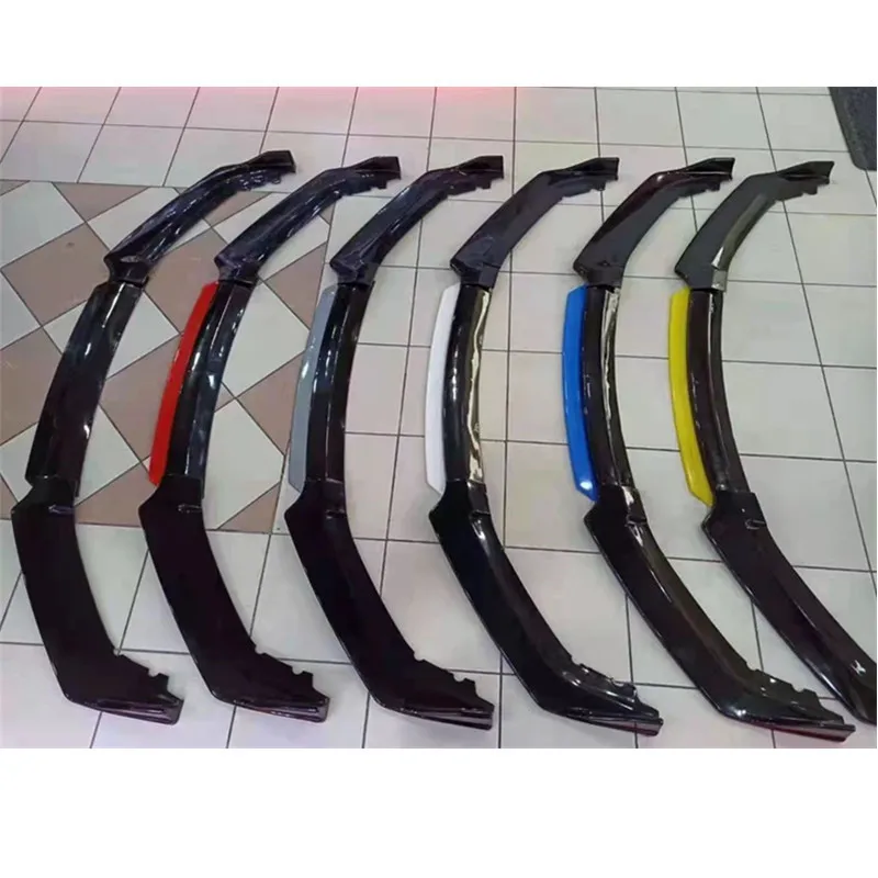 

non-adjustable 4PCS Universal Car Front Bumper Splitter Lip Spoiler Diffuser Guard Body Kit