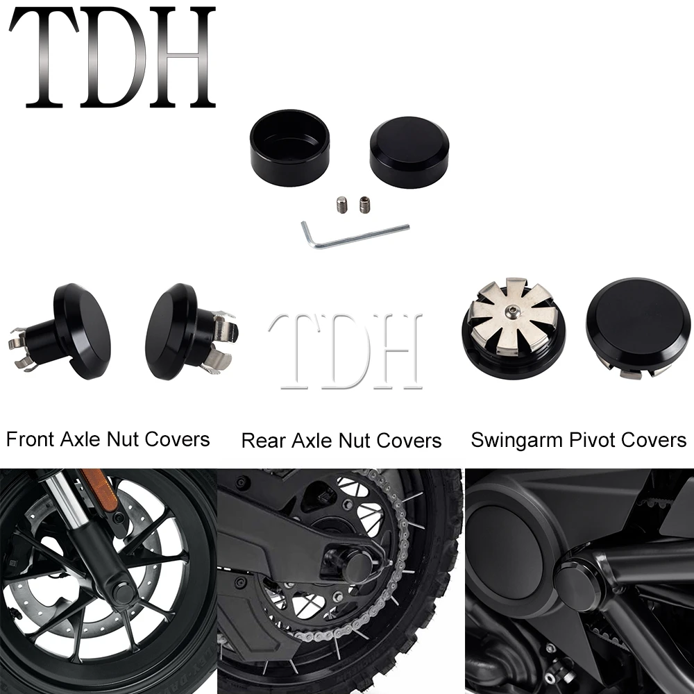 

Motorcycle Front Rear Axle Nut Covers Swingarm Pivot Cover Cap for Harley Pan America 1250 RA1250 S RA1250S RH1250S 2021 2022