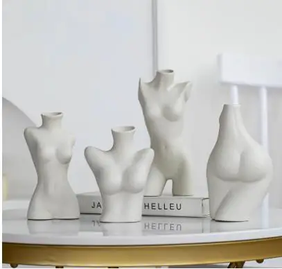 

Нагрудные телесные фигурки, вазы, человеческий боди-арт, керамические цветочные горшки, украшение для стола, искусственные цветы, декоратив...