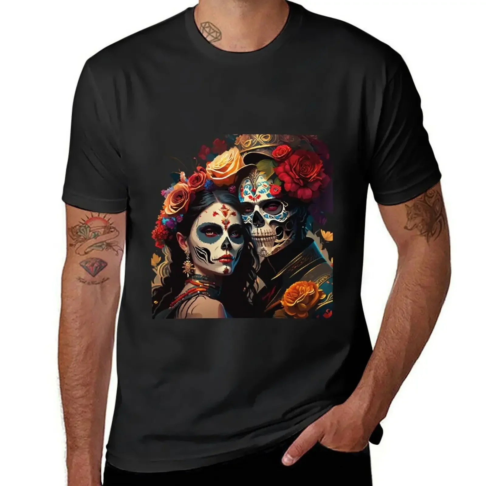 Футболка Love and Mystery with La Catrina Catrín милая одежда с графикой большие тяжелые футболки