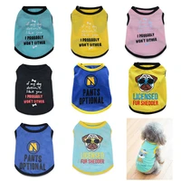 summer dog clothes breathable pet t shirt cute printed cats dogs vest simple puppy chihuahua apparel costumes sleeveless shirt