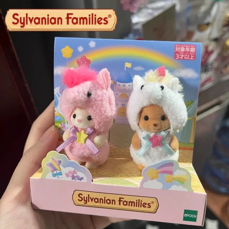 Фото Оригинальный японский набор аниме-фигурок Sylvanian Forest: Рождественский комплект, игрушка-робот Единорог для аттракционов, кукла для переодевания, лимитированный подарок для фестивалей №1
