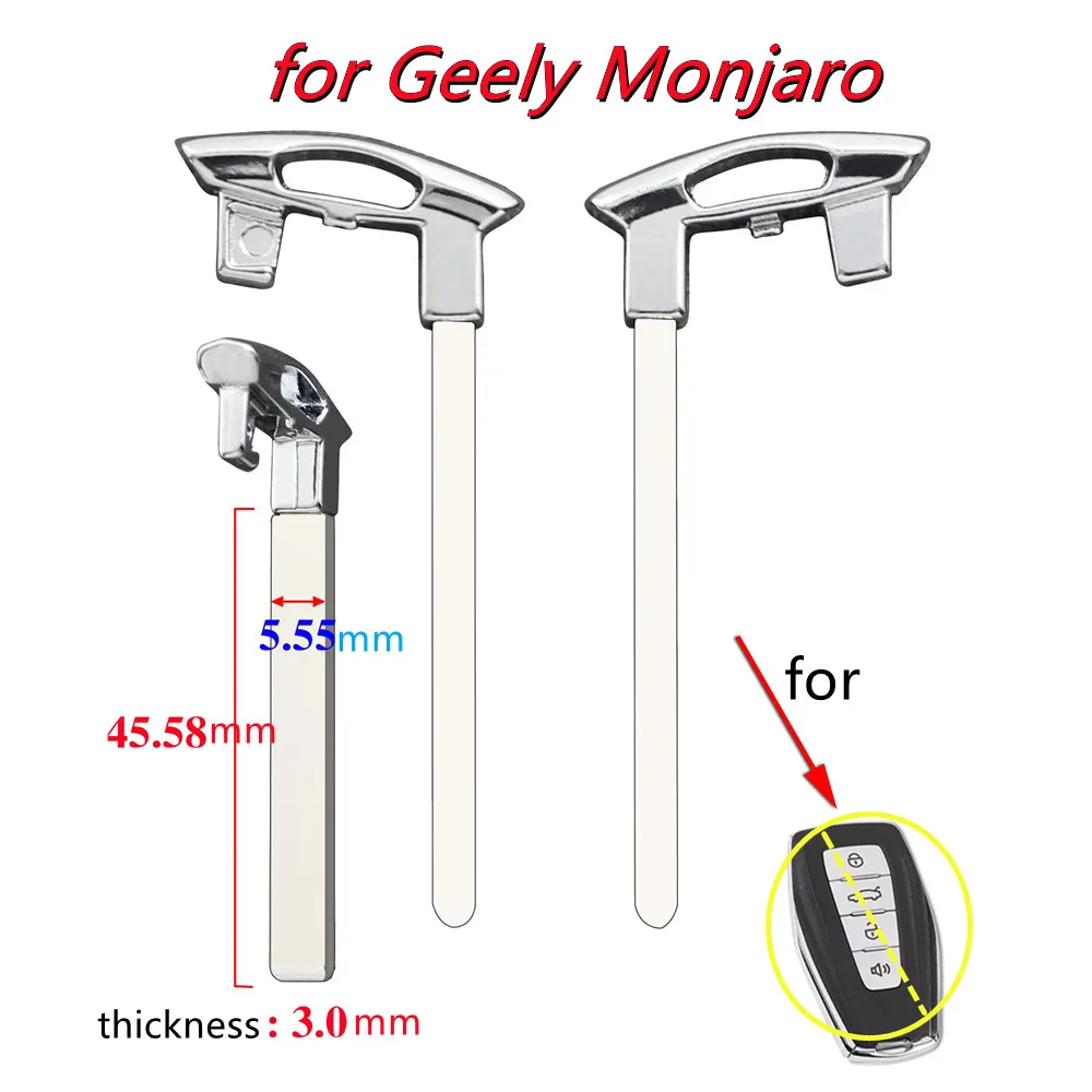 

2 шт./лот, аварийная вставка, умный маленький механический ключ, лезвие для Geely Leapmotor LP T02 C11, ключ для смарт-карты