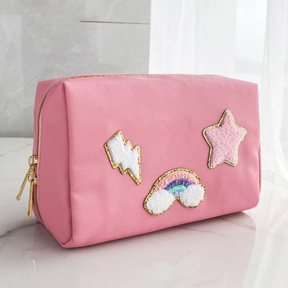 

PU Cosmetic Toiletry Bag Multifunctional Cosmetic Organizer Bag Large Capacity with Zipper Portable Durable for Holiday Gifts