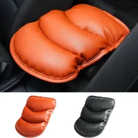 armrest console box pad cover pu leather soft central cushion armrest seat protective pad black brown interior parts universal