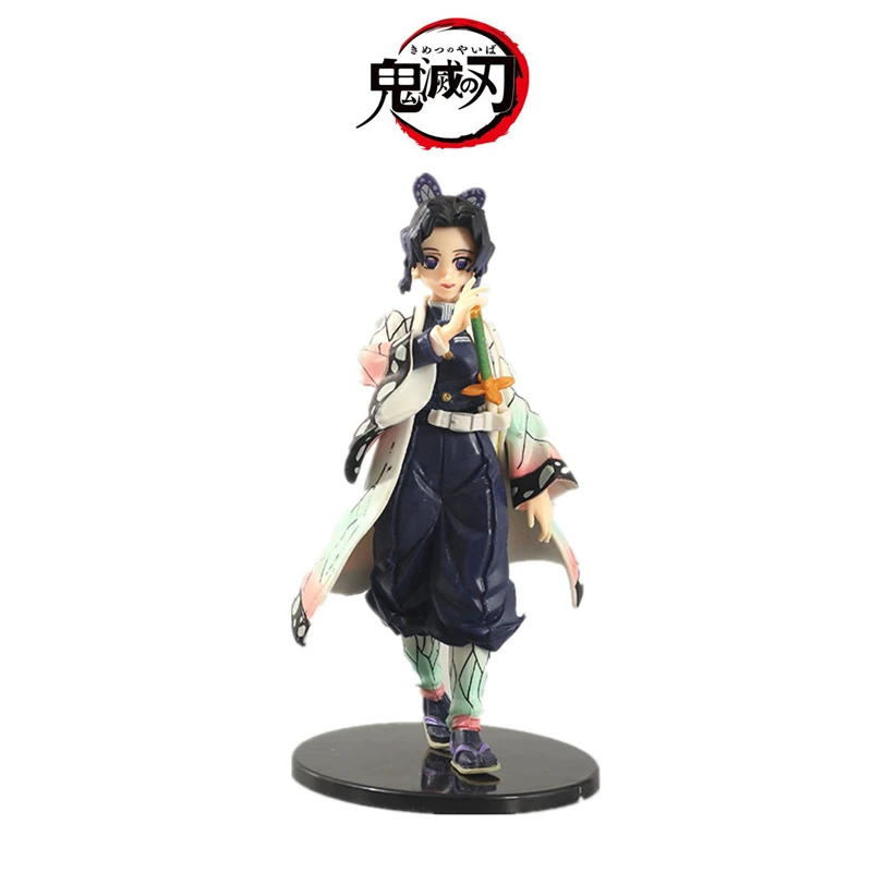 

13.5cm Ghost Slayer Figure Anime Cartoon Kochou Shinobu Doll Toy Cake Office Car Ornament Children's Gift