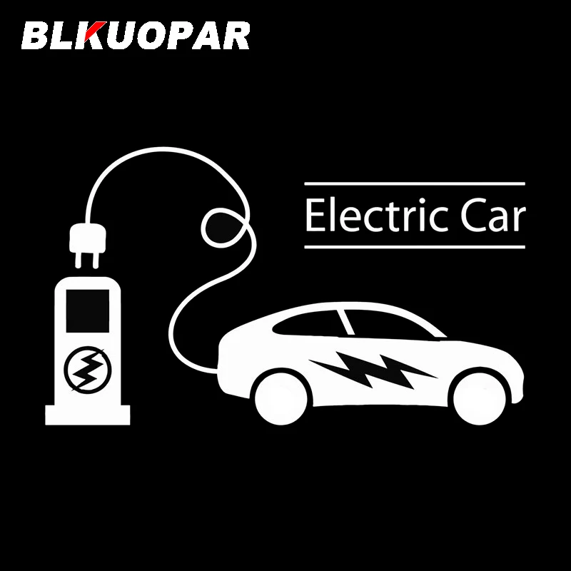 

BLKUOPAR электрическая зарядная станция, автомобильные наклейки, наклейки, устойчивые к царапинам, высечка для ноутбука, защита двери мотоцикла