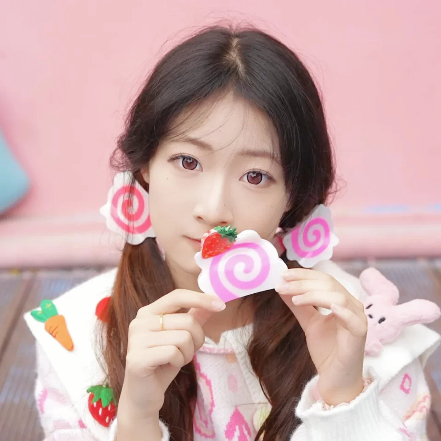 Новые милые заколки для завивки волос с клубничным тортом ацетатные и