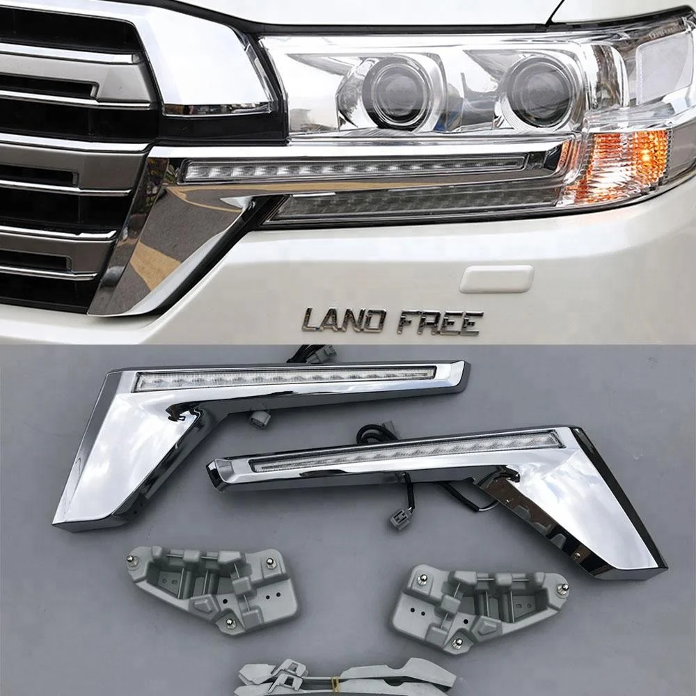 

Передняя решетка автомобиля, потрясающий световой сигнал, подходит для Toyota Land Cruiser 200 LC200 2016 2017 2018, аксессуары