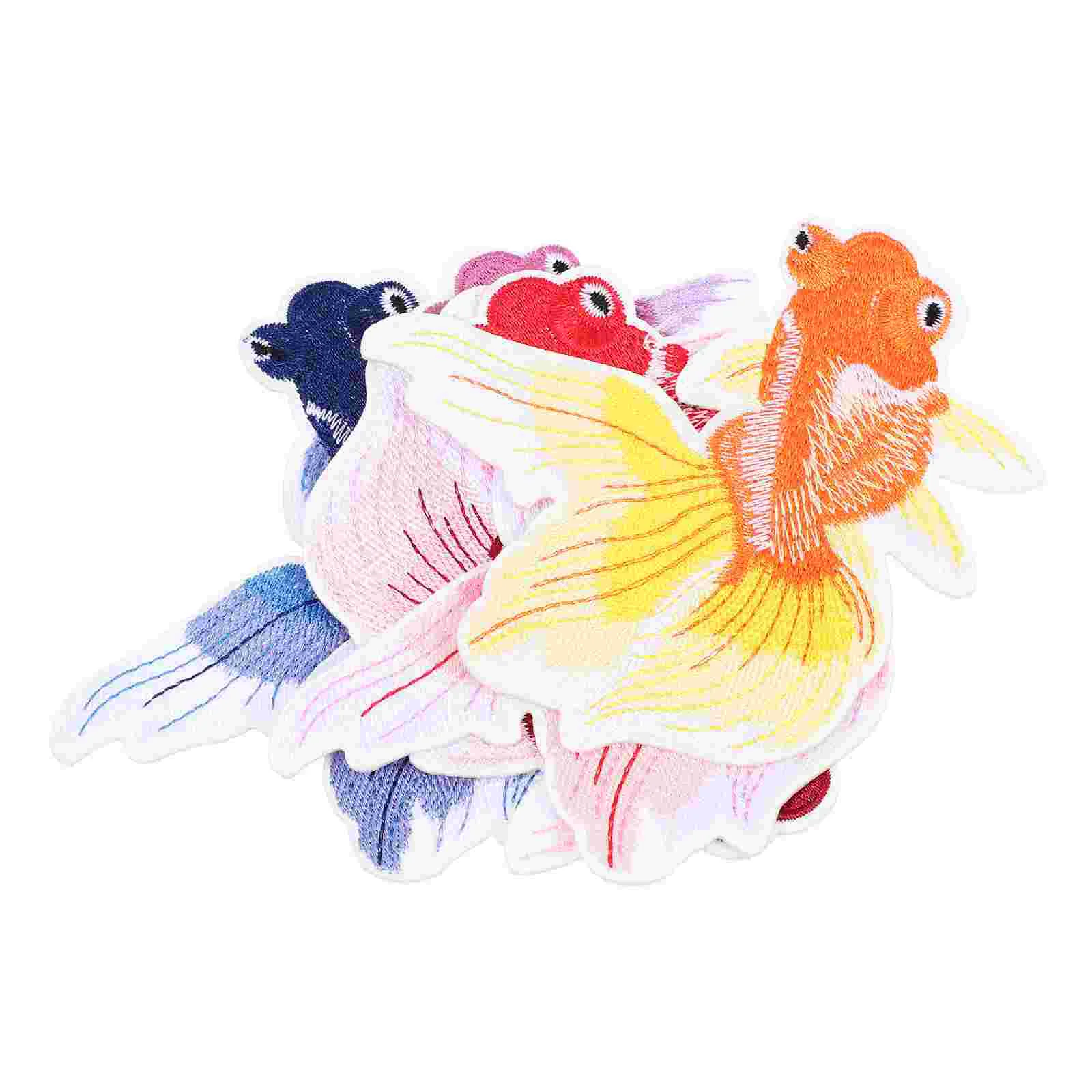 

Patch Applique Clothing Sewing Clothes Goldfish Animal Stickerembroidered Embroideryappliance Jacket Repair Decorative Iron