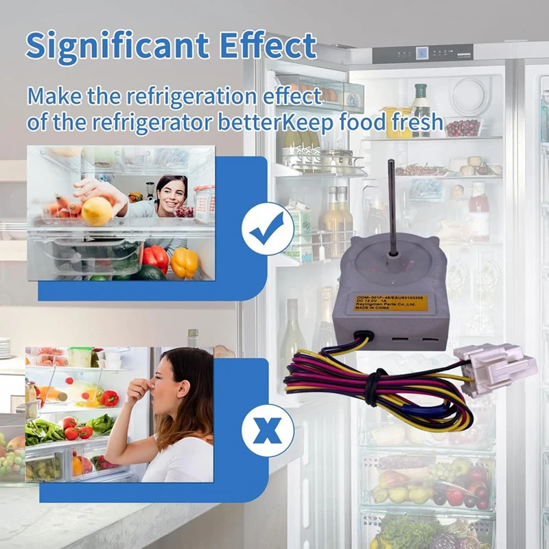 EAU 63103208 Двигатель вентилятора испарителя холодильника для Kenmore двигатель