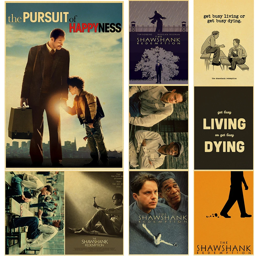 

The Shawshank Redemption Poster Kraft Paper Prints Cartoon Living Room Posters Vintage Home Decoration Salon Bedroom Painting