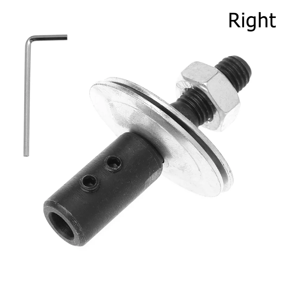 

Left/ Right Spindle Adapter Shaft 1set Black+Silver For Grinding Polishing