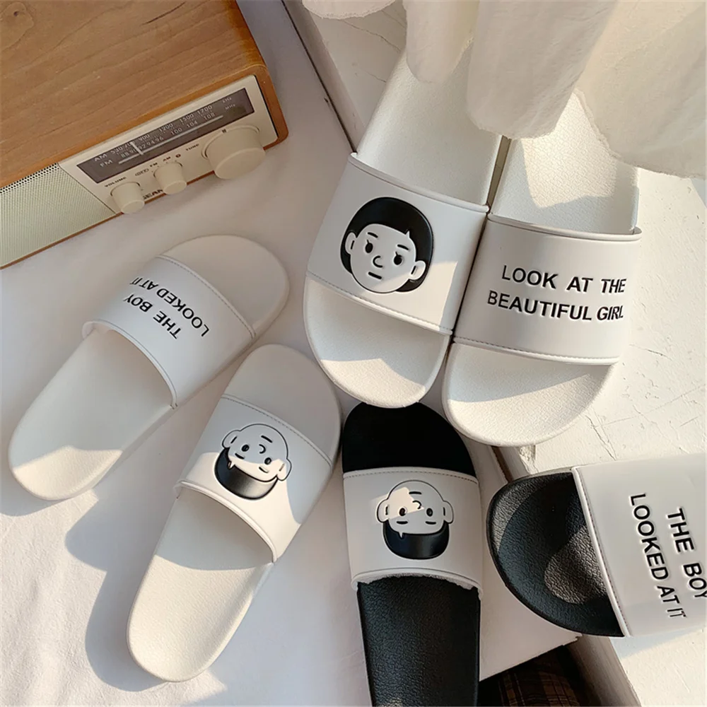 2023 Fashion New Style Flat Slippers Women Summer One Word Sandals Slippers Summer Beach Ins Korean Indoor Home Sandals Slippers