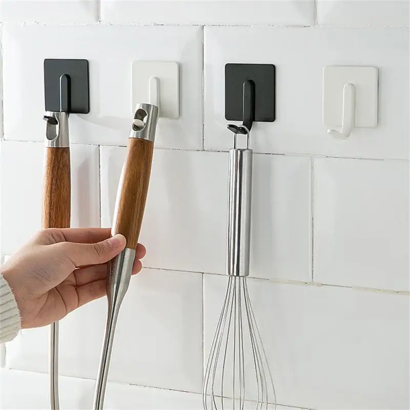 

Wall Hanger Viscose Hooks Stainless Steel Punch-free Wall Hanging Coat Hooks Towel Storage Hook Waterproof Rust-proof Hook Up