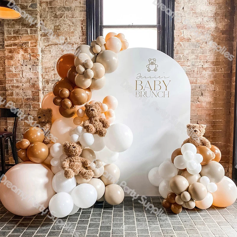 

Абрикосовый детский надувной шар для вечевечерние, оформление на день рождения, бежевое Карамельное оформление, оформление свадебной вече...