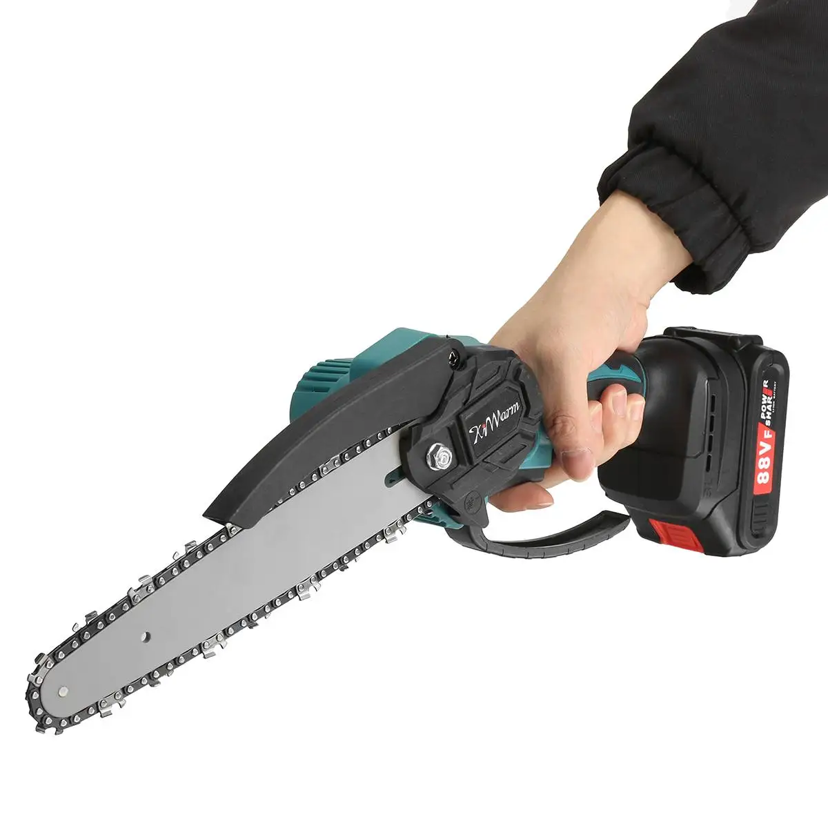 8 Inch 88V Brushless Mini Electric Chain Saw With 2Pcs Battery Woodworking Pruning ChainSaw One-handed Garden Logging Power Tool |