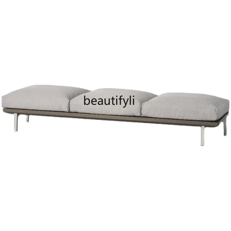 

Скандинавский креативный тканевый диван zq для гостиной, стул для магазина одежды, гардеробной, скамейка из массива дерева, стул для спальни