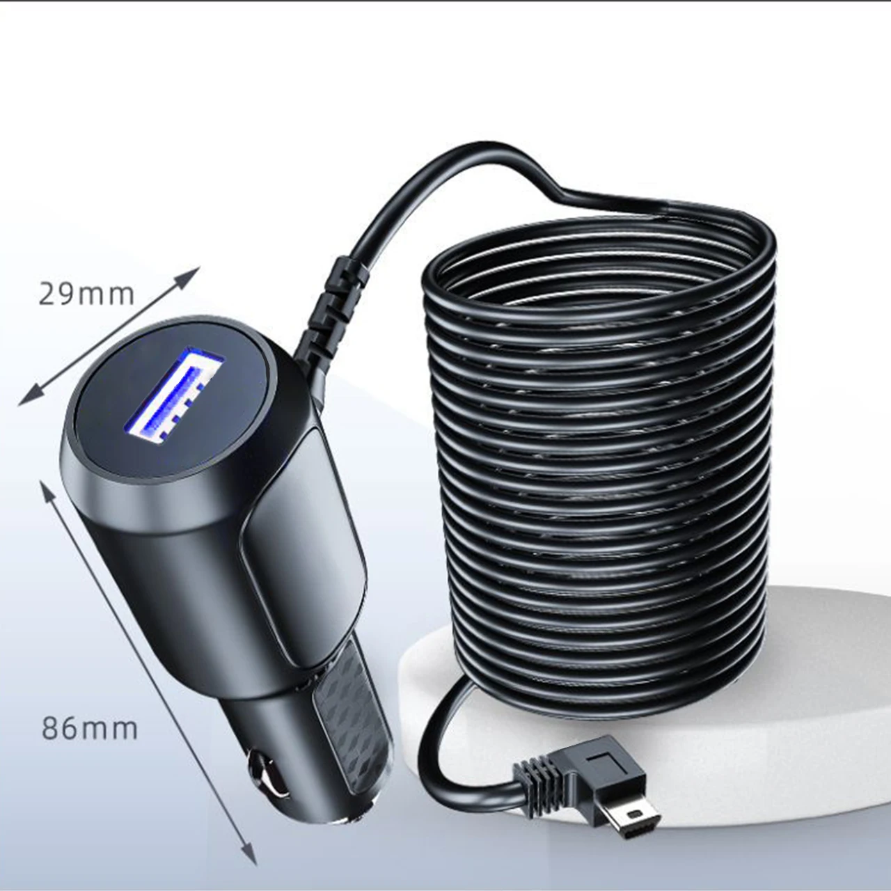 Автомобильное зарядное устройство с мини USB-входом 3 5 м 10-30 в на выход 2 А