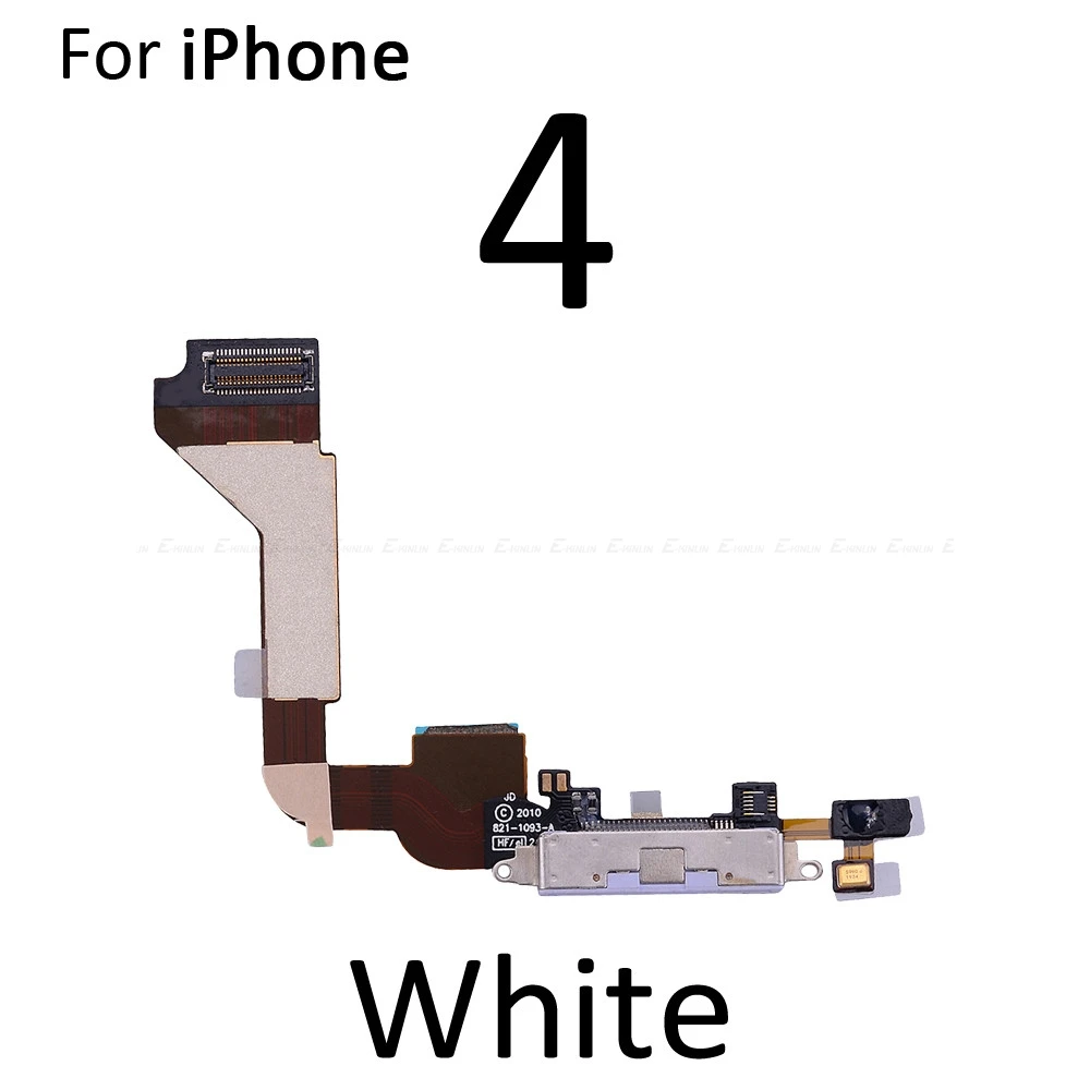 Фото USB-разъем для зарядки, гибкий кабель с разъемом для наушников для iPhone 4, 4S, 5, 5S, 5C, запасные части №2