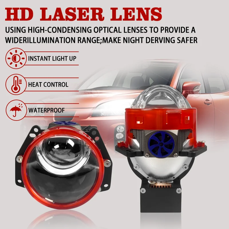 2 шт. автомобильный би светодиодный проектор для мотоцикла универсальный