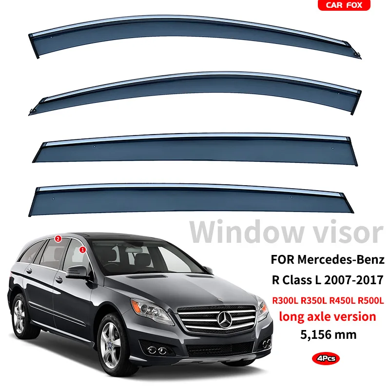 R Class R350L R400L osłona przeciwdeszczowa szyby bocznej przedniej samochodu akcesoria samochodowe