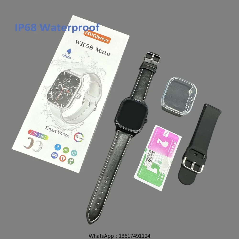 Портативные умные часы WK58 Mate Plus mini T500 T800 T900 7 в 1 Ultra Series 9 Водонепроницаемые для