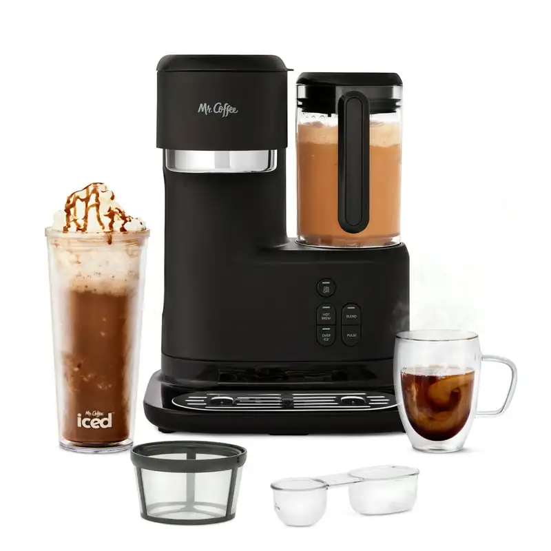 

Premium Powerful Single Serve Frappe and Iced Coffee Maker with Blender Functionality Perfect for Home or Office.